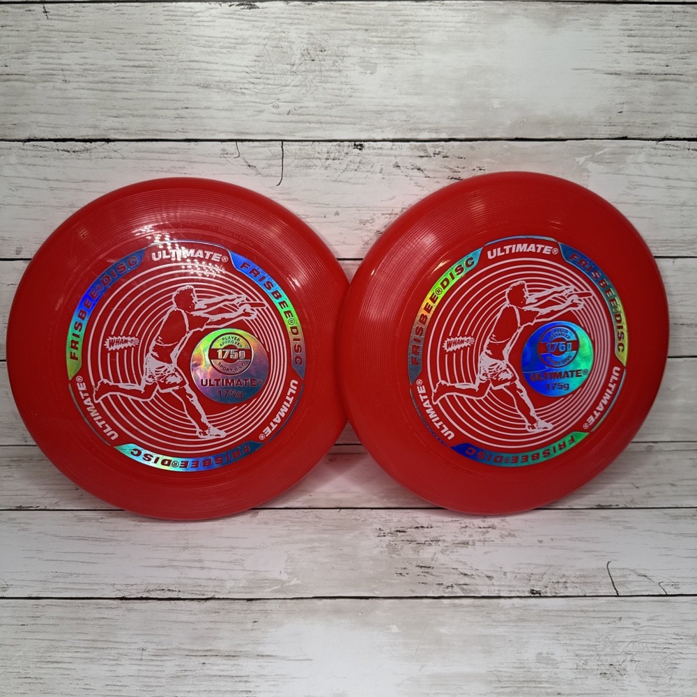 Wham-O Ultimate Frisbee Disc 175g Red Official Sport Disc Lot of 2